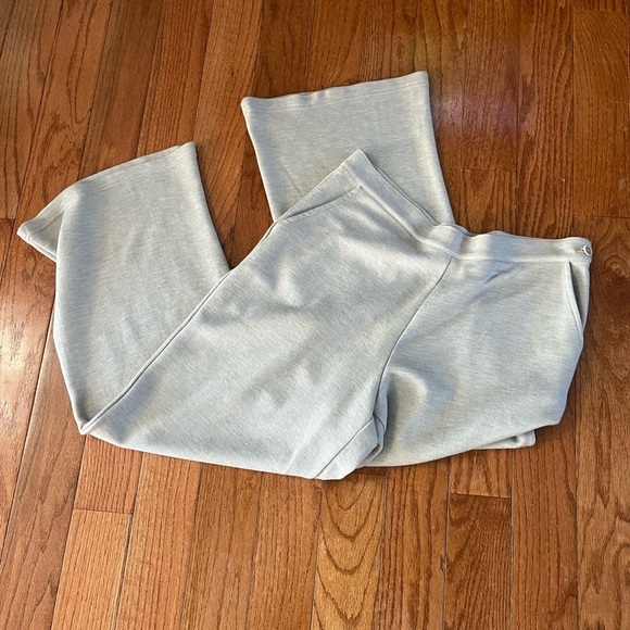 LAUREN RALPH LAUREN Light GRAY WOOL BLEND WIDE LEG PANTS Women’s L Trousers - Picture 5 of 10